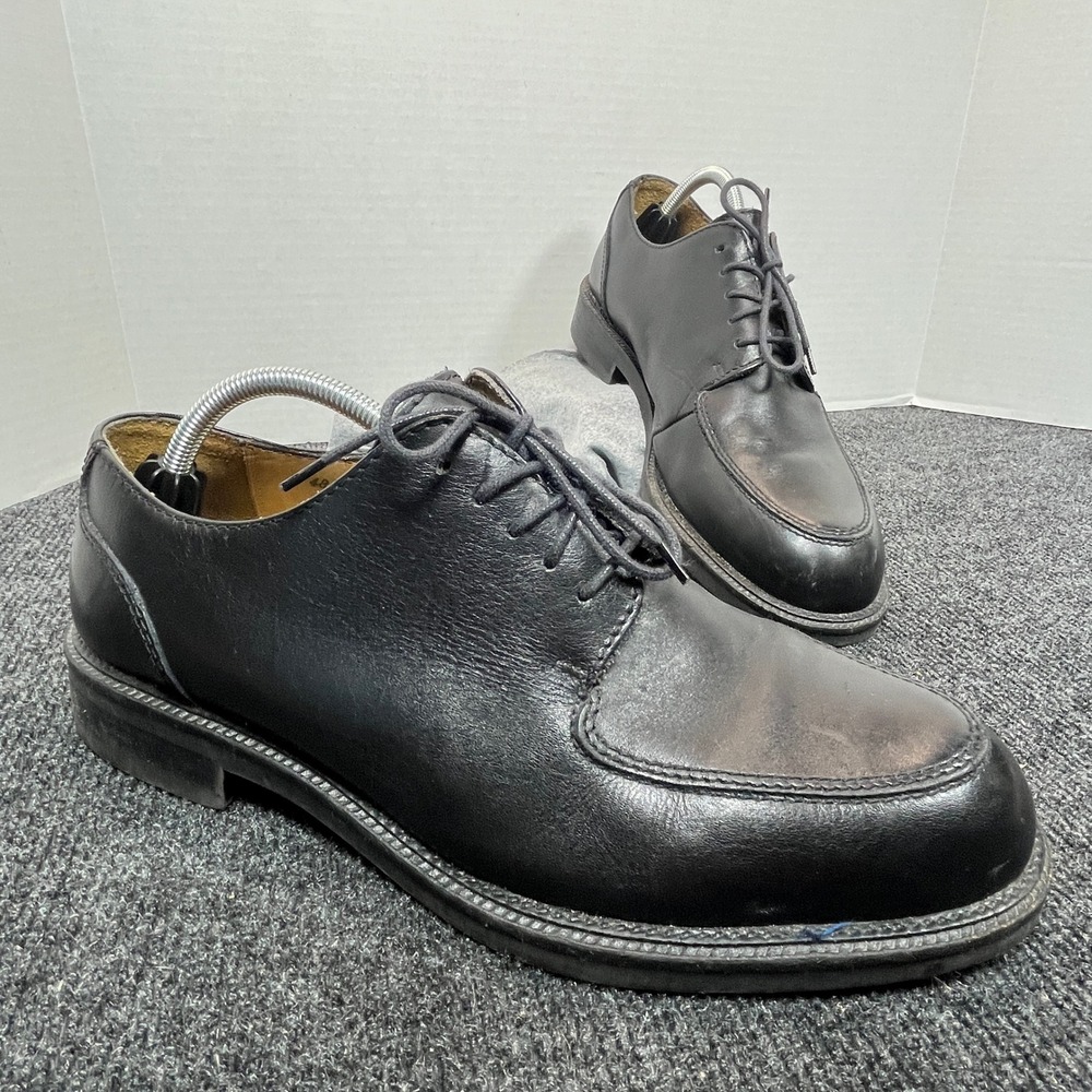 Kenneth Cole Oxford Made in Italy Dress Shoes Mens 12 Black Leather Derby Church